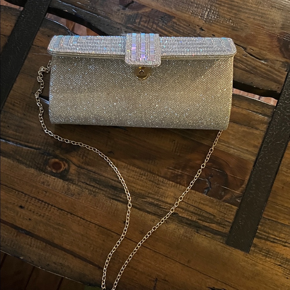 Elegant Silver Clutch Bag